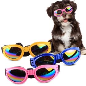 Pet Sunglasses For Dog & Cat; Foldable Dog Glasses For Outdoor; Cat Sunglasses; Pet Accessories (Color: Pink)