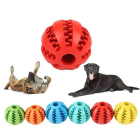 Dog Squeaky Ball Toy; Pet Chew Toy For Dog; Tooth Cleaning Ball Bite Resistant Pet Supplies (Color: Orange)