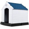 Dog House Made of Plastic with Ventilation System and Fastening Device